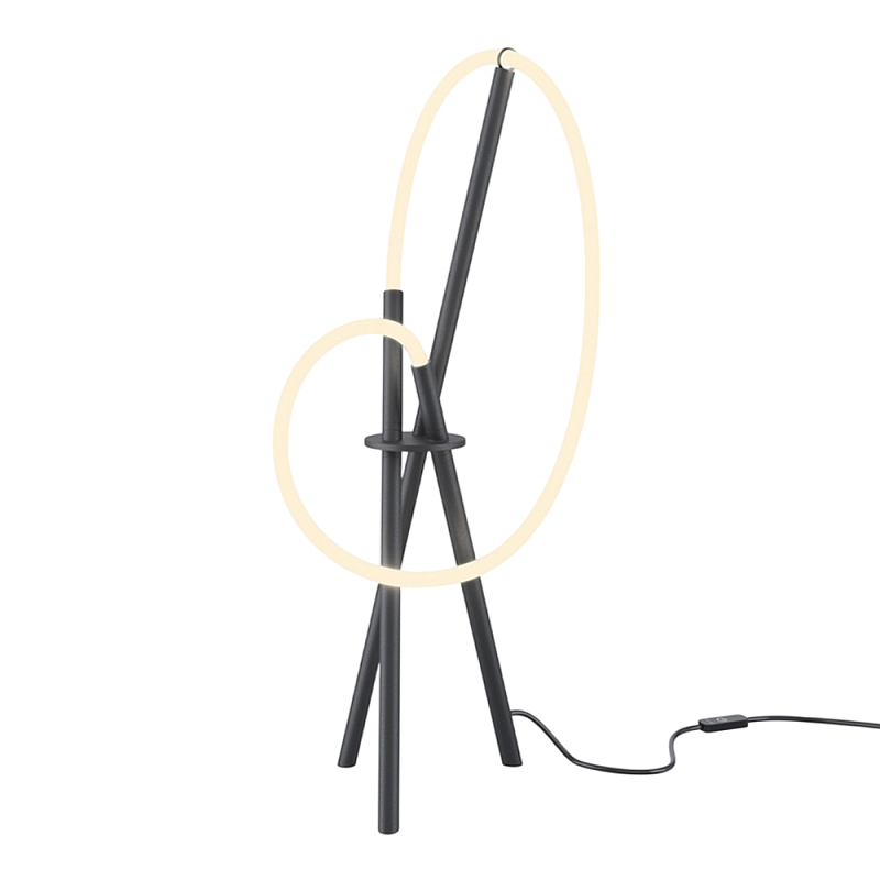 Настольный светильник Crochet Black 3000К 15Вт Черный Белый в Брянске | Loft Concept 