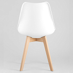 Стул с основой из пластика и мягким сиденьем Arvika White варинант исполнения - 5 | Loft Concept в Брянске