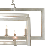 Люстра серебряная из пересекающихся прямоугольных элементов Intersecting Rectangles варинант исполнения - 1 | Loft Concept в Брянске