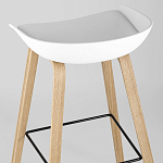 Барный стул на ножках из натурального дерева Boras White варинант исполнения - 6 | Loft Concept в Брянске