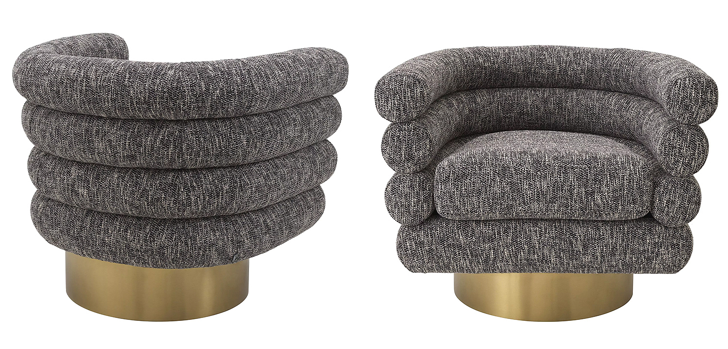Кресло Eichholtz Swivel Chair Maguire Cambon Black Кресло Eichholtz Swivel Chair Maguire Cambon Black - Loft-Concept в Брянске
