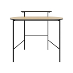 Стол письменный овальной формы с полкой LOUB WORKING TABLE BLACK OAK варинант исполнения - 1 | Loft Concept в Брянске