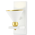 Бра с бело-золотыми плафоном в форме конуса Light Source варинант исполнения - 4 | Loft Concept в Брянске