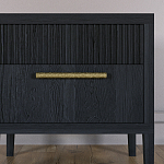 Прикроватная Тумбочка Primo с двумя ящиками Черный дуб варинант исполнения - 2 | Loft Concept в Брянске