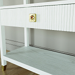 Стеллаж Elsa Dreams White со стеклянными полками и ящиком варинант исполнения - 5 | Loft Concept в Брянске