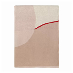 Плед из хлопка бежевого цвета с абстрактным принтом Elysian Flow Peach варинант исполнения - 2 | Loft Concept в Брянске