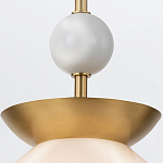 Подвесной светильник латунного цвета с конусовидным белым плафоном Quintiesse варинант исполнения - 4 | Loft Concept в Брянске