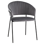 Стул в велюре серого цвета Horizon варинант исполнения - 1 | Loft Concept в Брянске