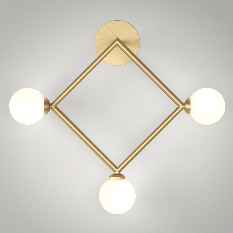 Бра Areti Rhombus Wall Золотой Белый Бра Areti Rhombus Wall Золотой Белый в Брянске | Loft Concept
