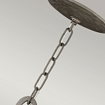 Люстра подвесная с широким белым текстильным абажуром и вертикальными декоративными элементами Hinkley варинант исполнения - 7 | Loft Concept в Брянске