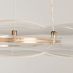 Люстра с прозрачным волнистым плафоном в форме цветка Ethereal Bloom варинант исполнения - 9 | Loft Concept в Брянске