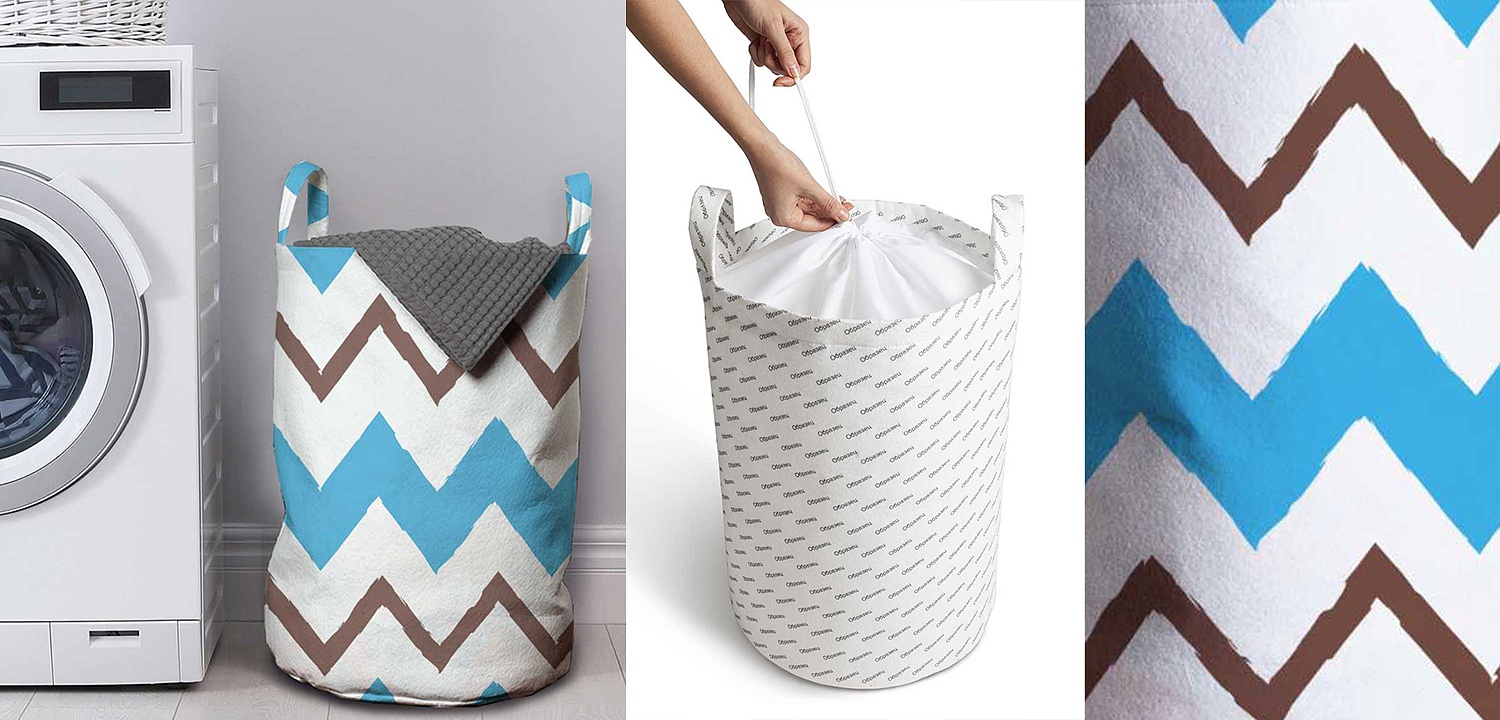 Корзина Blue Zigzag Basket Корзина Blue Zigzag Basket - Loft-Concept в Брянске