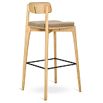 Барный стул из массива ясеня Elegant Ash Shape варинант исполнения - 4 | Loft Concept в Брянске