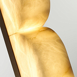 Бра с изогнутым плафоном из белого алебастра на прямоугольном основании Cryptocrystalline Stone варинант исполнения - 8 | Loft Concept в Брянске