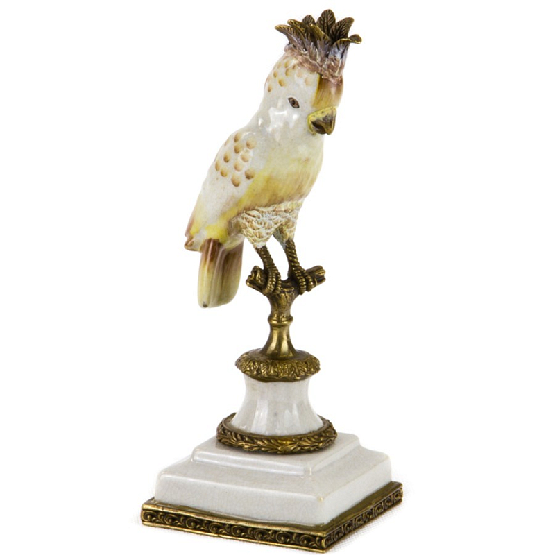Статуэтка White Crested Parrot Белый Бронза Статуэтка White Crested Parrot Белый Бронза в Брянске | Loft Concept
