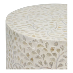 Приставной столик с рисунком из раковин устриц Bone Inlay варинант исполнения - 3 | Loft Concept в Брянске