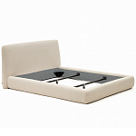 Кровать со съемным бежевым чехлом из ткани букле White Boucle Collection варинант исполнения - 1 | Loft Concept в Брянске