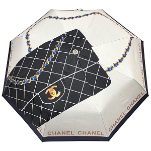 Зонт раскладной CHANEL дизайн 012 Бежевый цвет
