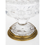 Чаша из прозрачного стекла на ножке с бронзовой ручкой в виде ветки Eden Garden варинант исполнения - 4 | Loft Concept в Брянске