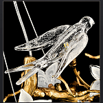 Люстра в виде золотой ветки с цветами и птичками Marvelous Garden варинант исполнения - 10 | Loft Concept в Брянске