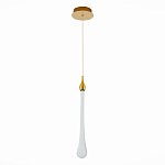 Подвесной светильник с плафоном в форме капли на золотистом каркасе Raindrop варинант исполнения - 3 | Loft Concept в Брянске