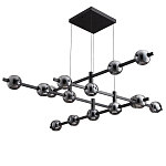 Люстра подвесная черная в сочетании с серыми стеклянными плафонами Embodiment варинант исполнения - 1 | Loft Concept в Брянске