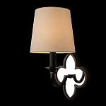 Бра с белым текстильным абажуром и декоративным основанием в виде четырехлистника с зеркальной вставкой Vitorino варинант исполнения - 9 | Loft Concept в Брянске