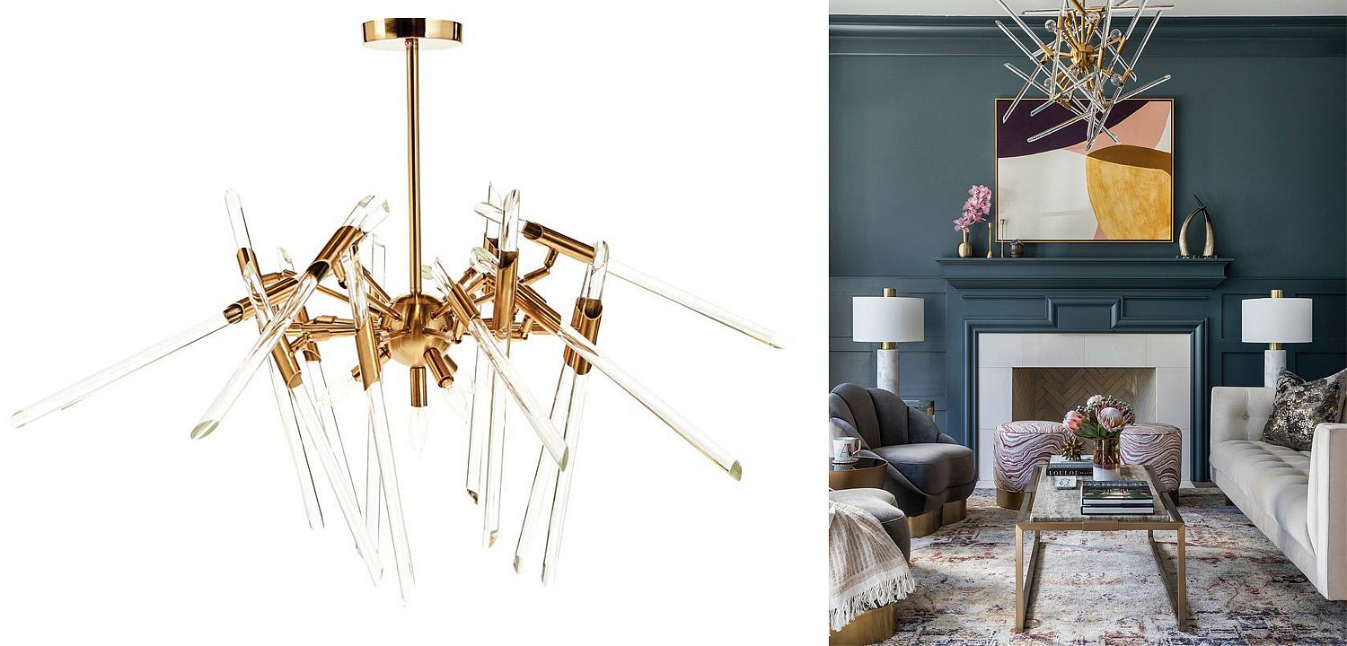 Люстра Ice Rods Chandelier brass Люстра Ice Rods Chandelier brass - Loft-Concept в Брянске