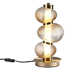 Настольная лампа с 3-мя рифлеными стеклянными шарами Marcelh Light варинант исполнения - 2 | Loft Concept в Брянске