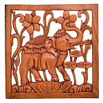 Панно из дерева слов и цветы Panel With Animals варинант исполнения - 1 | Loft Concept в Брянске