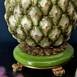 Настольная лампа с каркасом и декором в виде ананаса из фарфора и бронзы Pineapple Lamp варинант исполнения - 3 | Loft Concept в Брянске