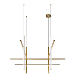 Люстра с 8-ю пересекающимися цилиндрическими плафонами на тонких тросах Trumpet tube варинант исполнения - 4 | Loft Concept в Брянске