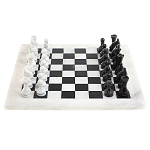 Шахматы классические с белой доской из натурального камня Мрамор Decorative Thematic Chess варинант исполнения - 1 | Loft Concept в Брянске
