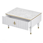 Стол журнальный белый с ящиком Expanses of Beauty варинант исполнения - 2 | Loft Concept в Брянске