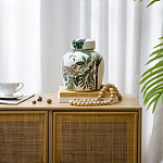 Ваза с крышкой фарфоровая с ручной росписью Leopard Collection  варинант исполнения - 4 | Loft Concept в Брянске