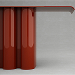 Консоль красная с цилиндрическим основанием Giorgio варинант исполнения - 2 | Loft Concept в Брянске