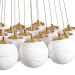 Люстра подвесная круглая с сферическими плафонами из натурального камня Glowing Spheres варинант исполнения - 7 | Loft Concept в Брянске