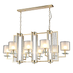 Люстра прямоугольной формы с 8-ю цилиндрическими плафонами из стекла Laurent варинант исполнения - 6 | Loft Concept в Брянске