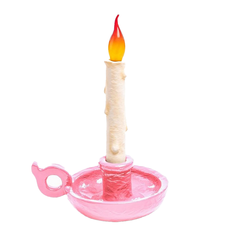 Настольная лампа Seletti Bugia light pink Белый Розовый Настольная лампа Seletti Bugia light pink Белый Розовый в Брянске | Loft Concept