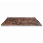 Стол обеденный с коричневой прямоугольной столешницей из керамики на четырех металлических ножках Brown Ceramics варинант исполнения - 2 | Loft Concept в Брянске