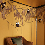 Обои с вышивкой ручной работы Étienne Original colourway on wool sateen варинант исполнения - 3 | Loft Concept в Брянске