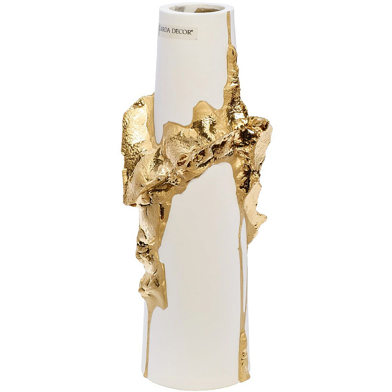 Ваза Rhea white with gold 30 Белый Золотой Ваза Rhea white with gold 30 Белый Золотой в Брянске | Loft Concept
