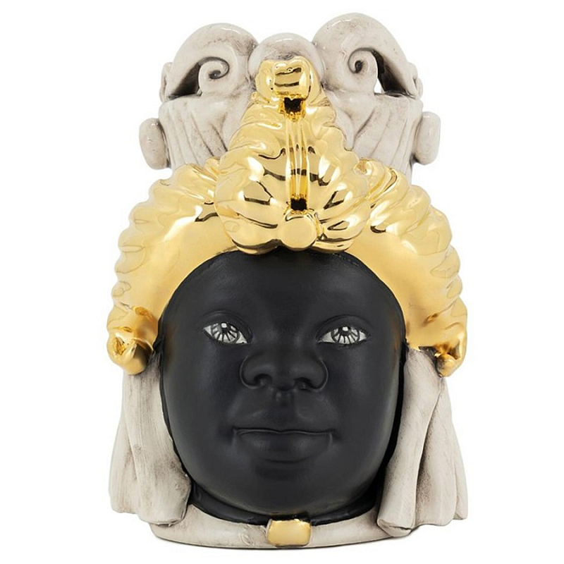 Ваза Vase Moro Lady Small Chic Черный Золотой Бежевый Ваза Vase Moro Lady Small Chic Черный Золотой Бежевый в Брянске | Loft Concept