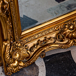 Зеркало настенное золотое с резным орнаментом Classic Ornament Mirror варинант исполнения - 3 | Loft Concept в Брянске