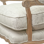 Кресло со спинкой из ротанга Ellie Rattan Armchair beige print flax варинант исполнения - 4 | Loft Concept в Брянске