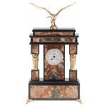 Часы настольные из яшмы и бронзы с декором в виде горного орла Eagle Stone Clock варинант исполнения - 1 | Loft Concept в Брянске