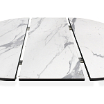 Стол обеденный раздвижной со столешницей белый мрамор Magali варинант исполнения - 7 | Loft Concept в Брянске