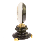 Часы настольные бронзовые из натуральных камней Мрамор и Змеевик Stone Clock варинант исполнения - 6 | Loft Concept в Брянске