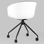 Офисное кресло из пластика с мягким сиденьем Eggshell Black варинант исполнения - 6 | Loft Concept в Брянске