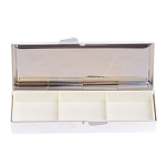 Таблетница карманная прямоугольная с 3-мя отделениями с зеркалом и накладкой из натурального камня Содалит Silver Stone Pillboxes варинант исполнения - 2 | Loft Concept в Брянске